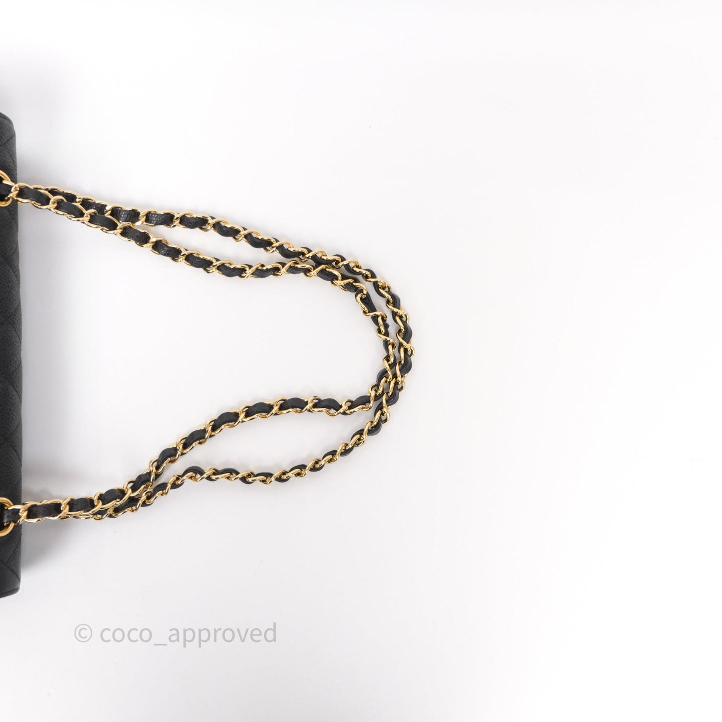 Chanel Classic M/L Medium Flap Quilted Black Caviar Gold Hardware