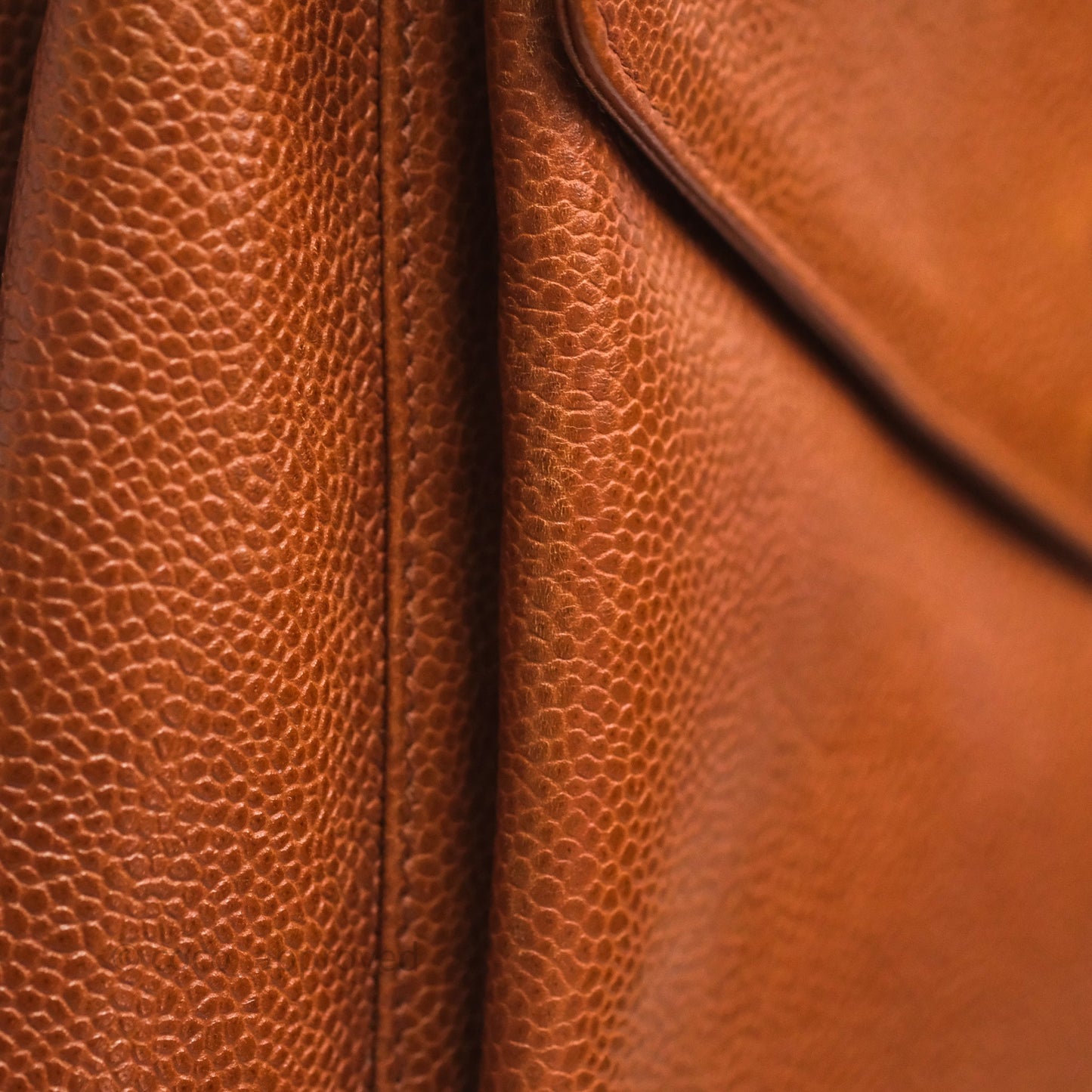 Chanel Vintage Tote Caramel Caviar 24K Gold Hardware