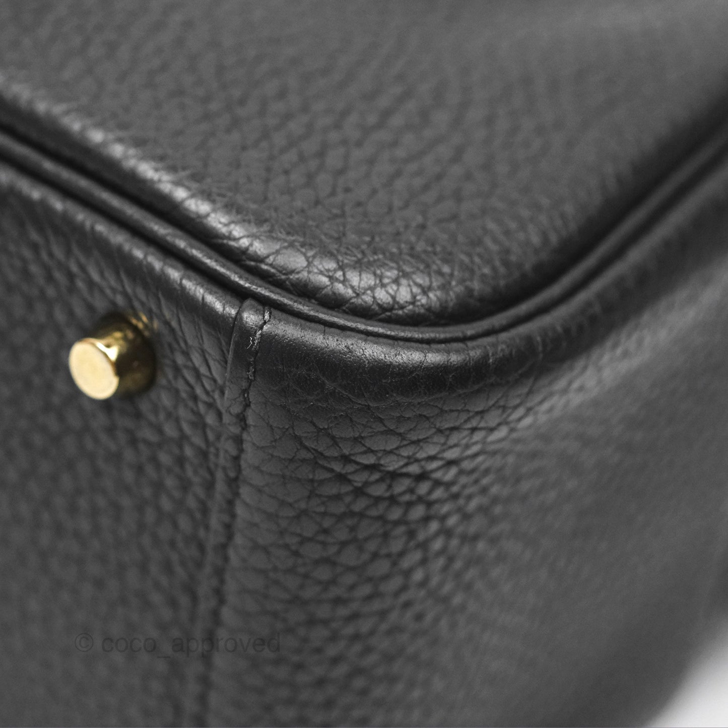 Hermès Mini Lindy 20 Noir 89 Clemence Gold Hardware
