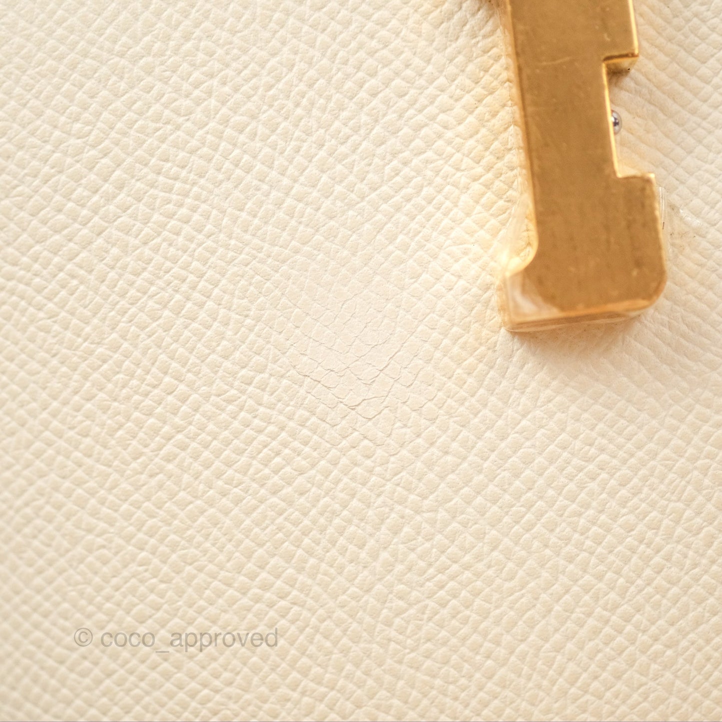 Hermès Constance Mini 18cm Craie Epsom Gold Hardware