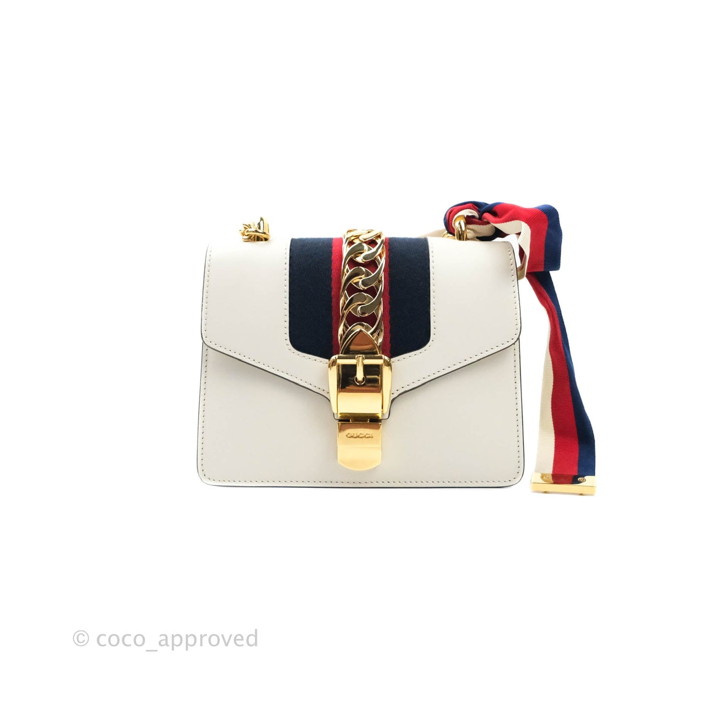 Gucci Sylvie Mini White Calfskin Bag⁣ ⁣⁣⁣⁣⁣⁣⁣⁣⁣⁣⁣⁣⁣⁣⁣⁣