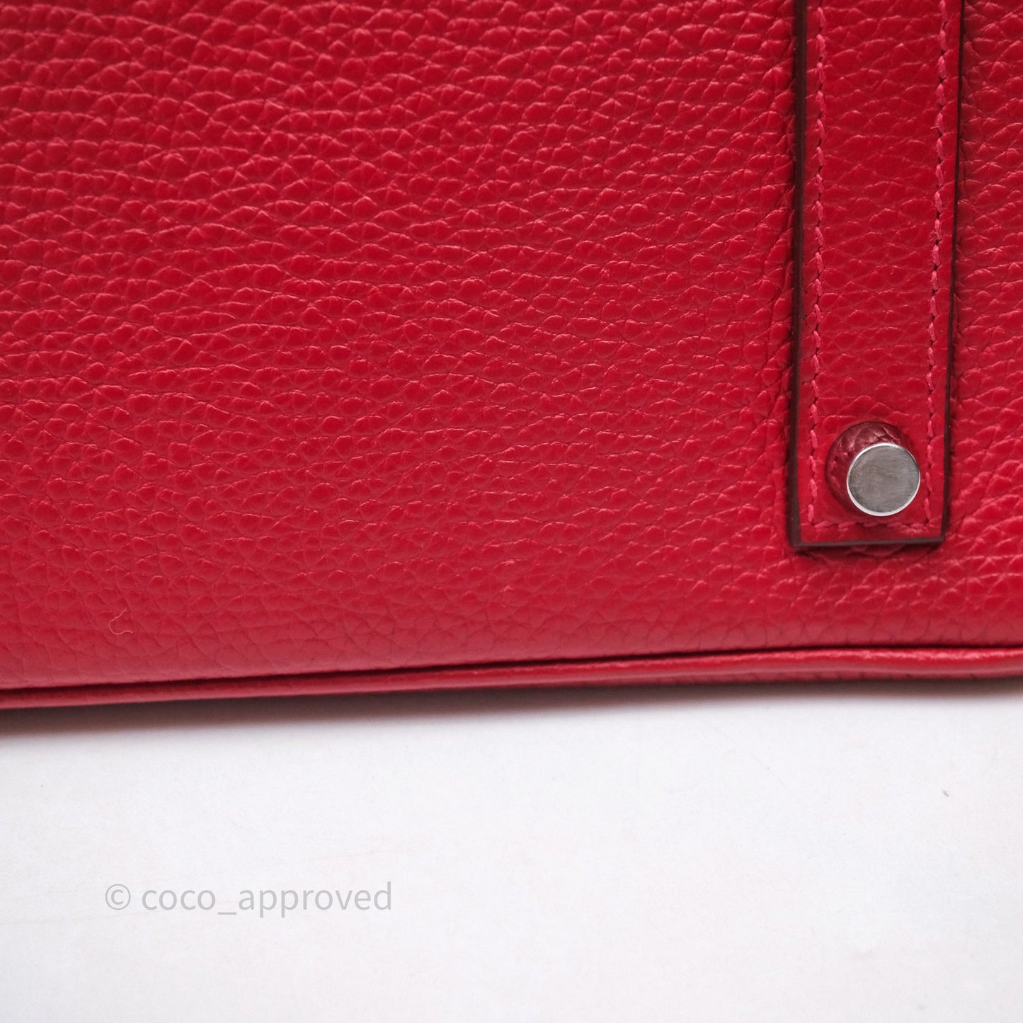 Hermes Birkin 35 Rouge Casaque Clemence Palladium Hardware