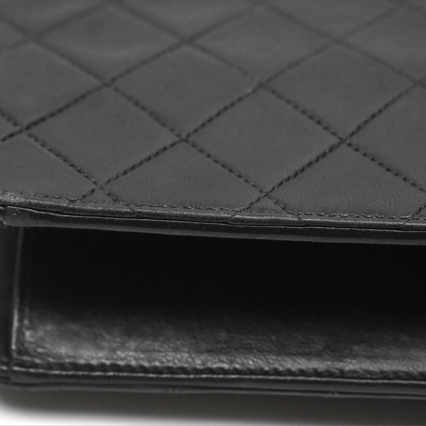 Chanel Vintage Quilted Flap Bag Black Lambskin 24K Gold Hardware
