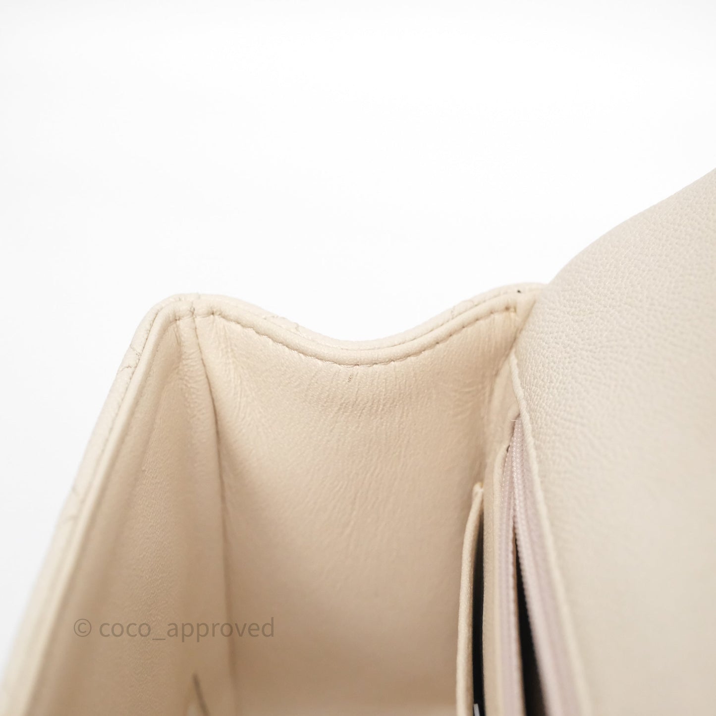 Chanel Top Handle Mini Rectangular Flap Bag Ivory Beige Caviar Gold Hardware