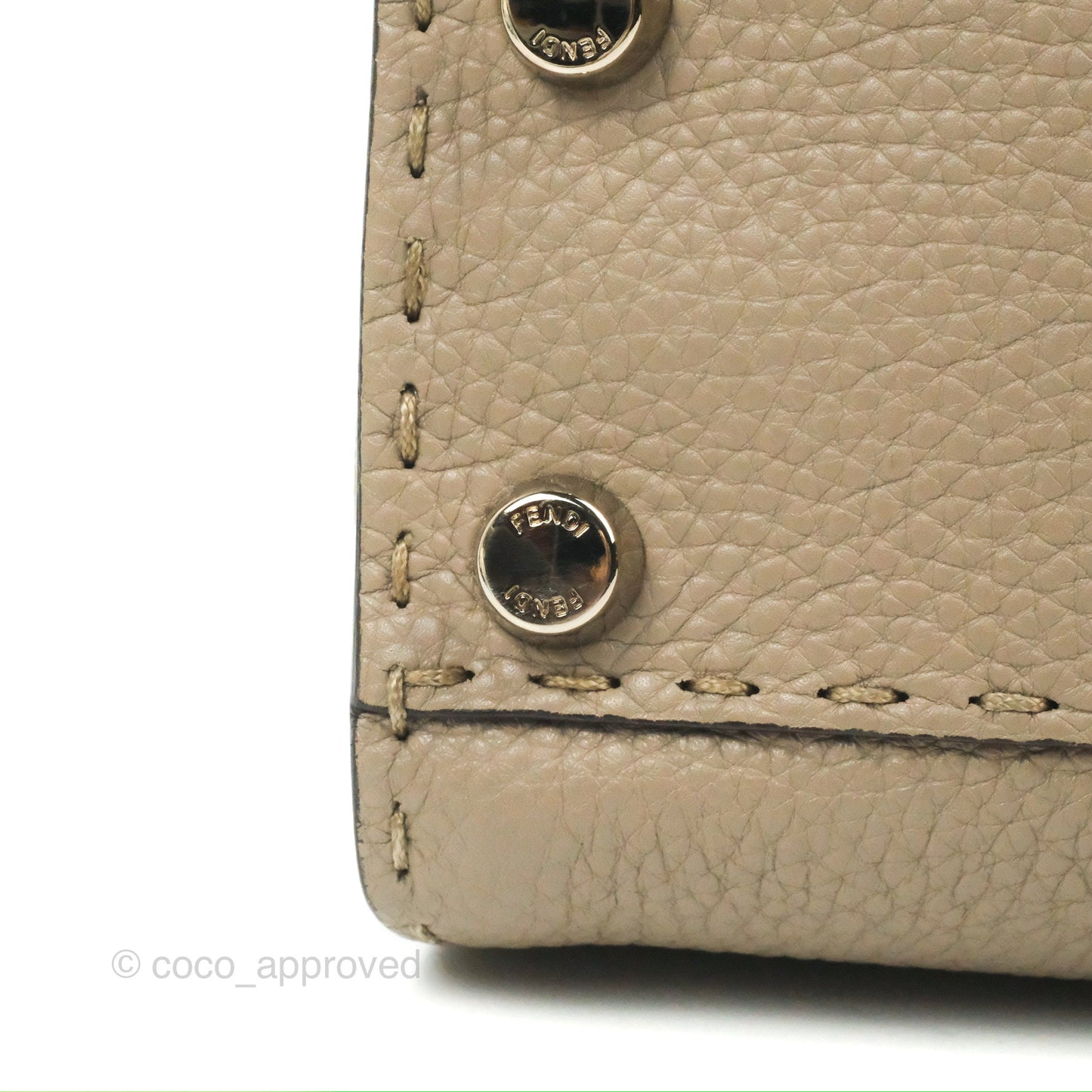 Fendi Mini Peekaboo Dove Grey Selleria Bag Cuoio Romano Python
