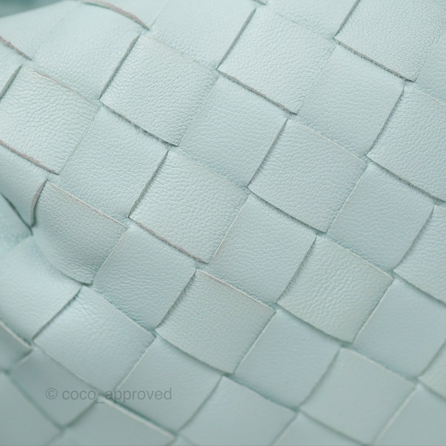 Bottega Veneta Mini Jodie Bag Teal Washed Intrecciato Lambskin