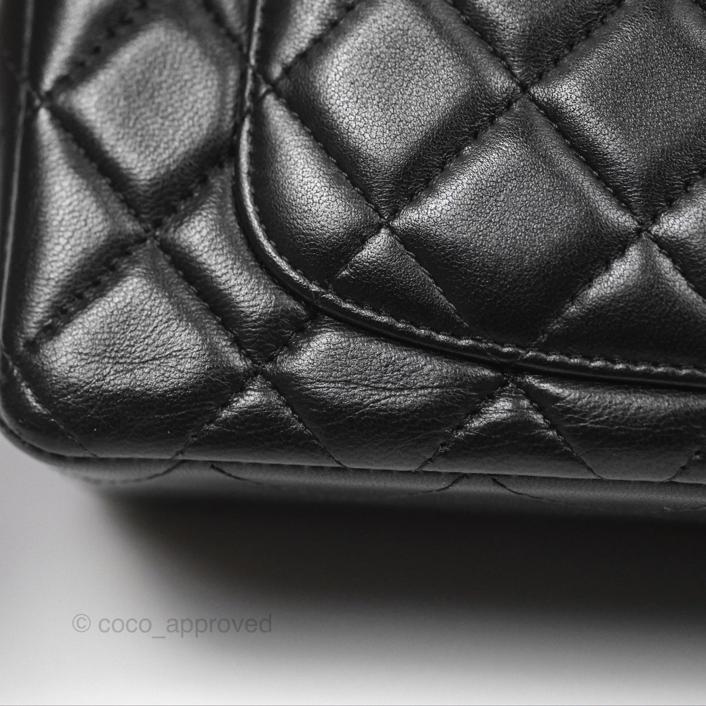 Chanel Quilted Mini Rectangular Flap Black Lambskin Gold Hardware