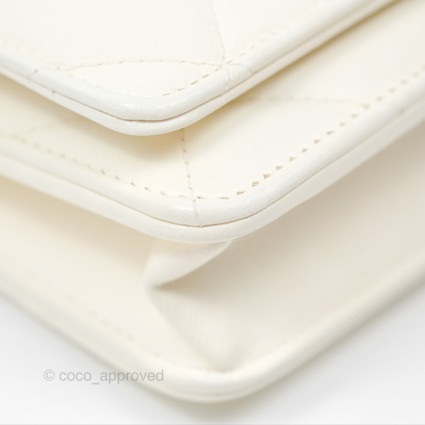 Chanel 19 Wallet on Chain WOC White Mixed Hardware