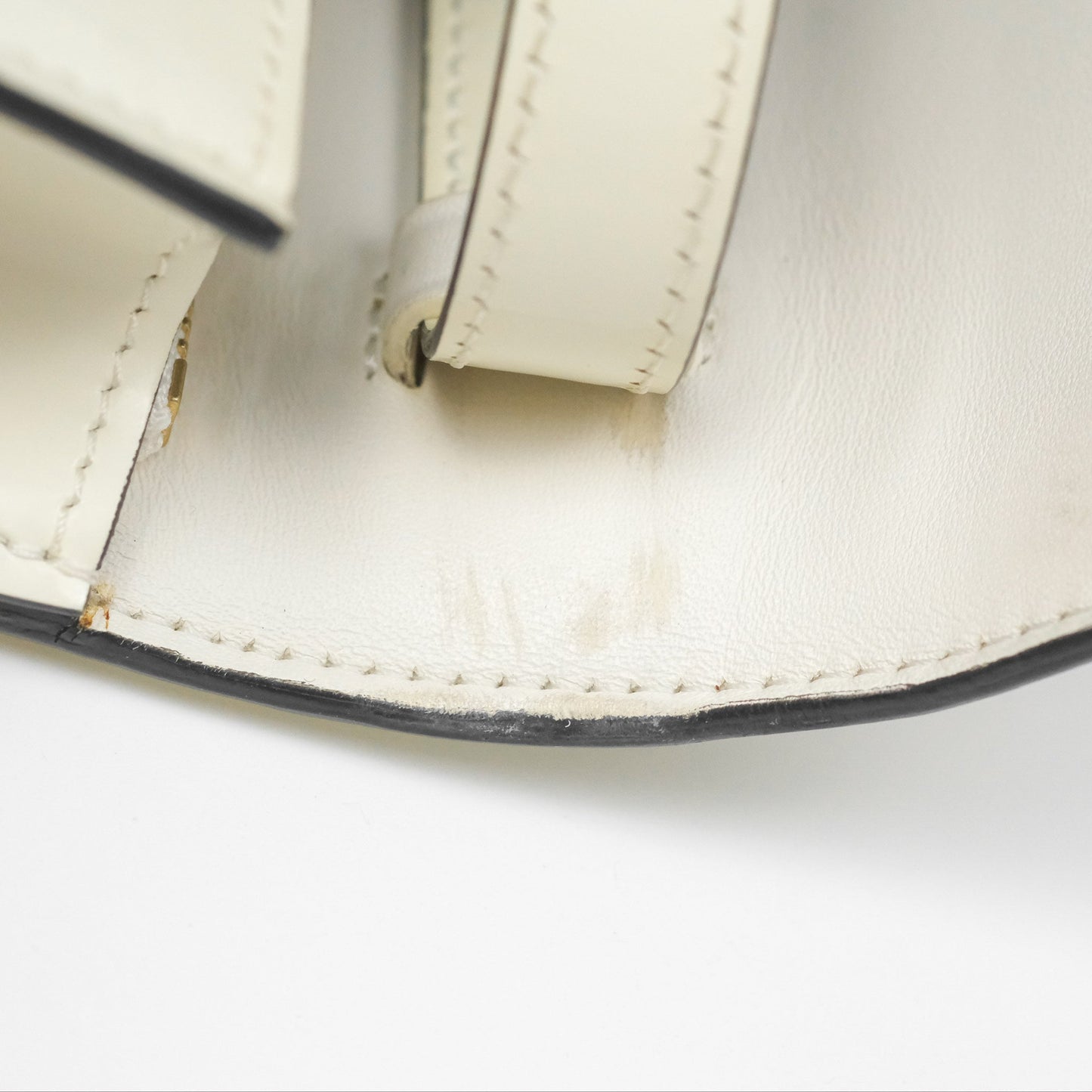 Celine Medium Classic Box Flap White Patent Gold Hardware