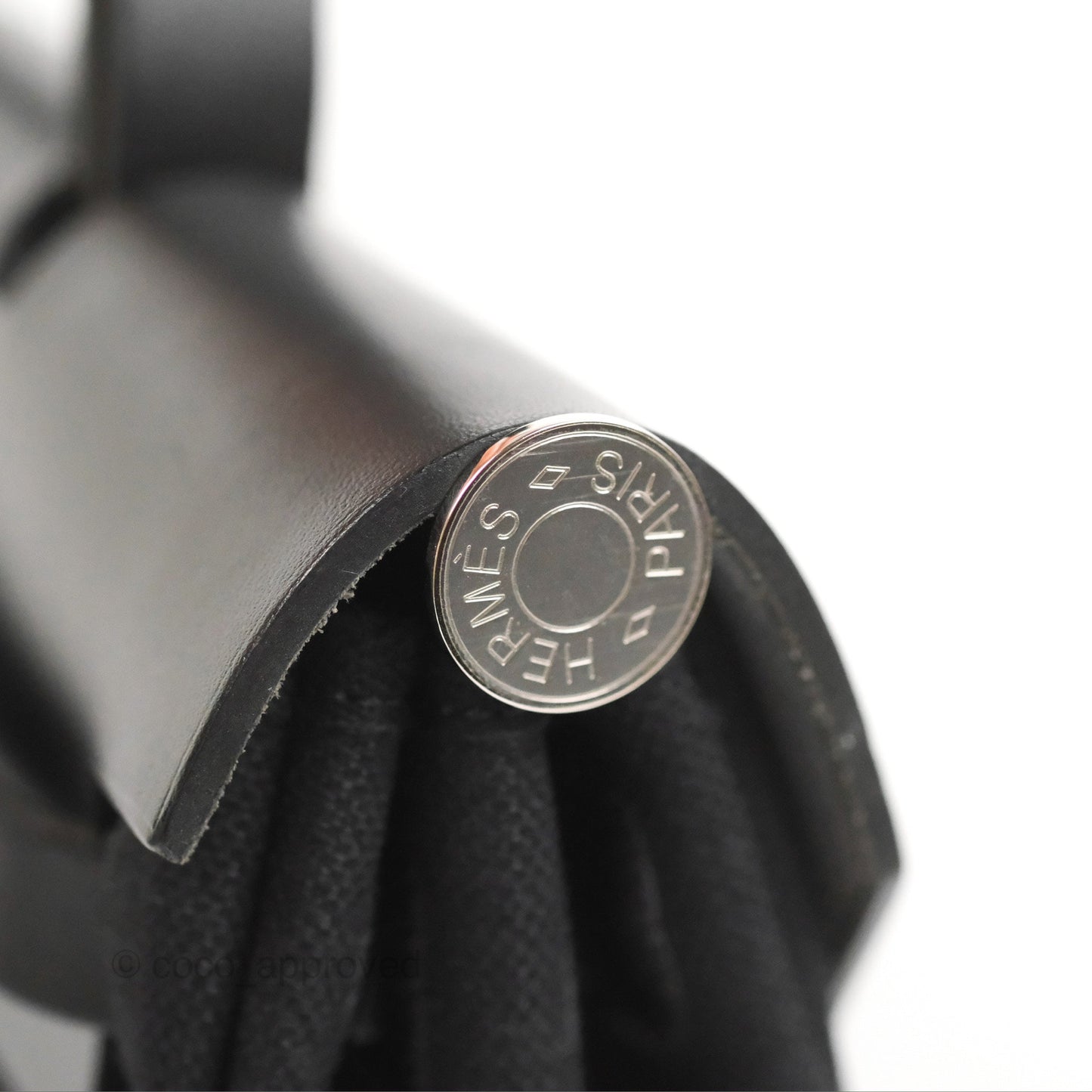 Hermès Herbag Zip 31 Retourne Black Canvas Palladium Hardware