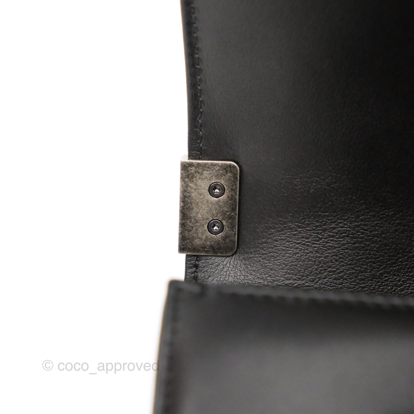Chanel Medium Boy Quilted Black Calfskin Ruthenium Hardware