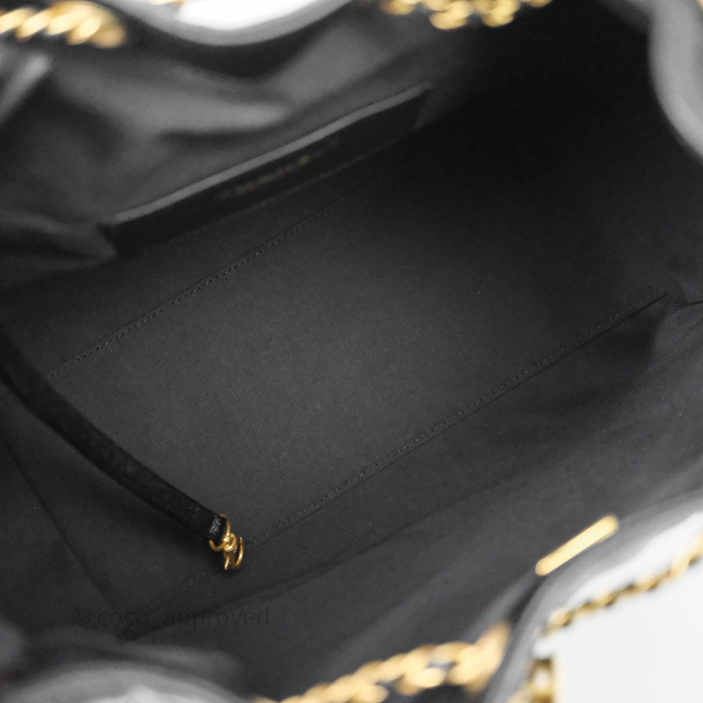 Chanel 25 Medium Black Caviar Aged Gold Hardware