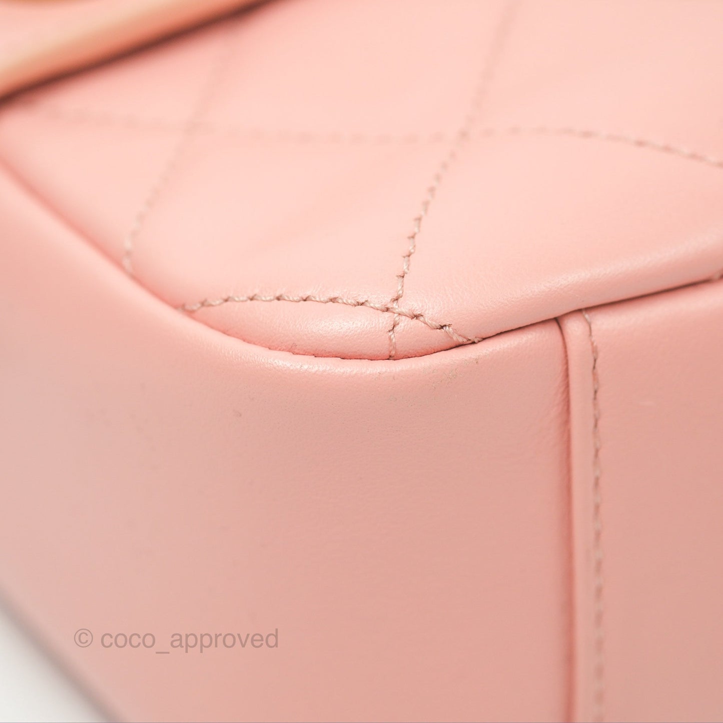 Chanel Logo Enchained Camera Bag Pink Calfskin Aged Gold Hardware