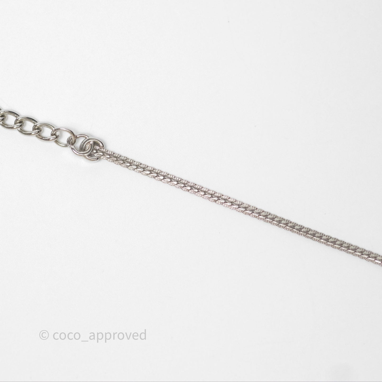 Chanel Five CC Choker Silve Tone 24B