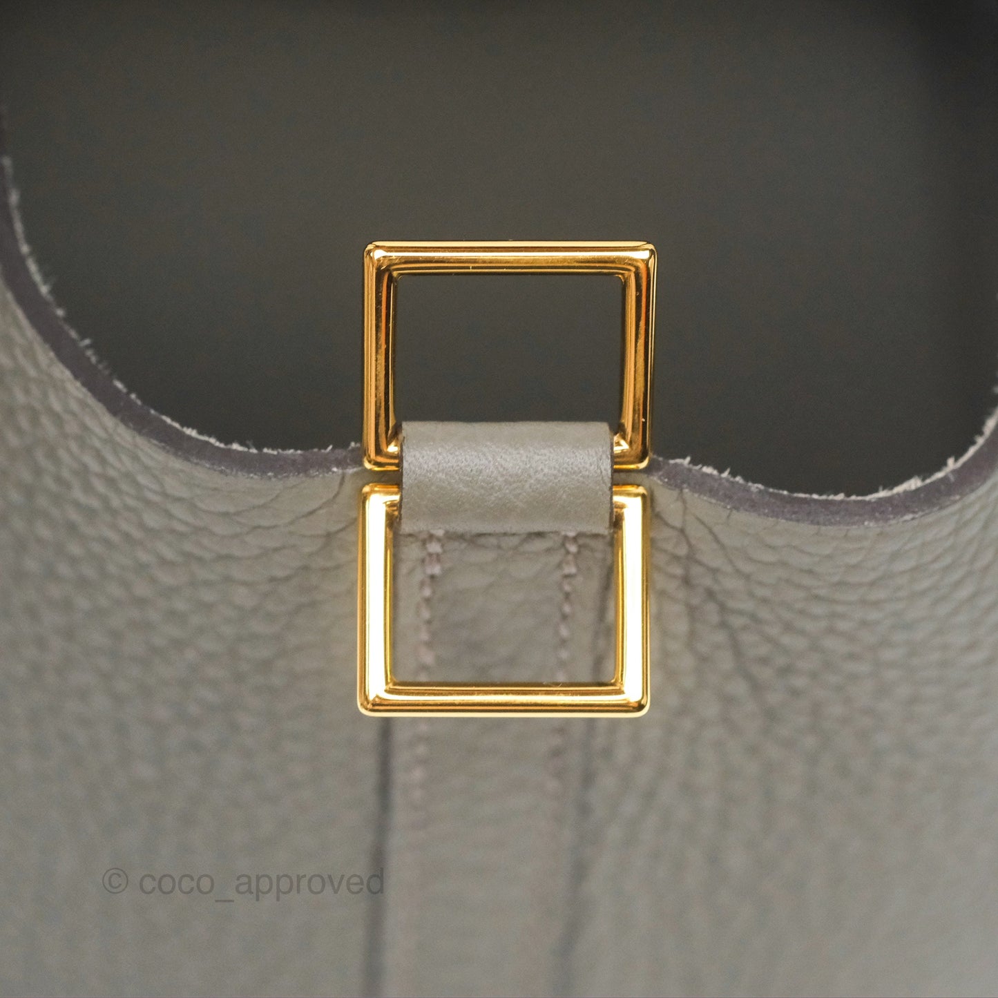 Hermès Picotin Lock 18 Gris Meyer 0L Clemence Gold Hardware