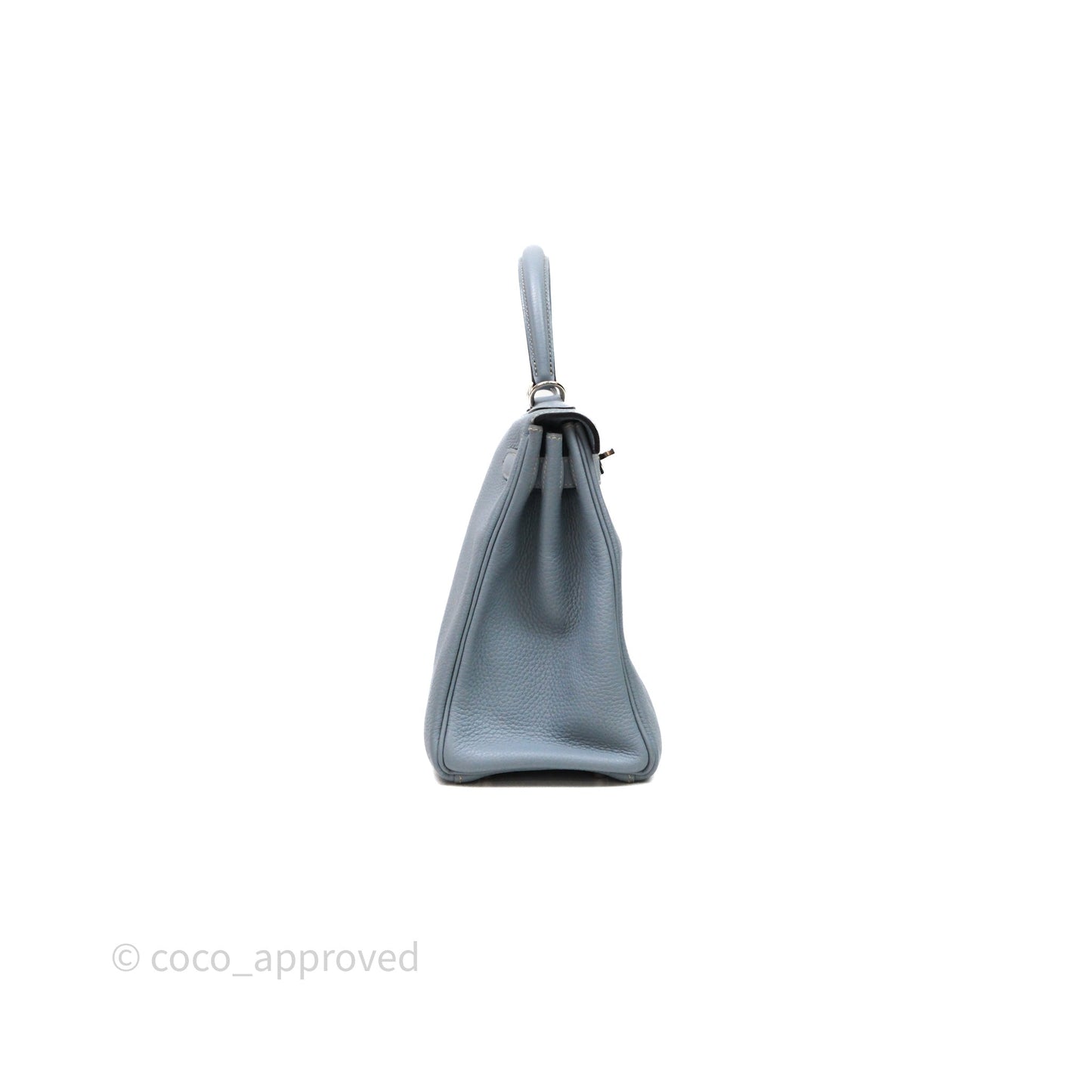Hermès Kelly 28 Bleu Lin J7 Togo Palladium Hardware