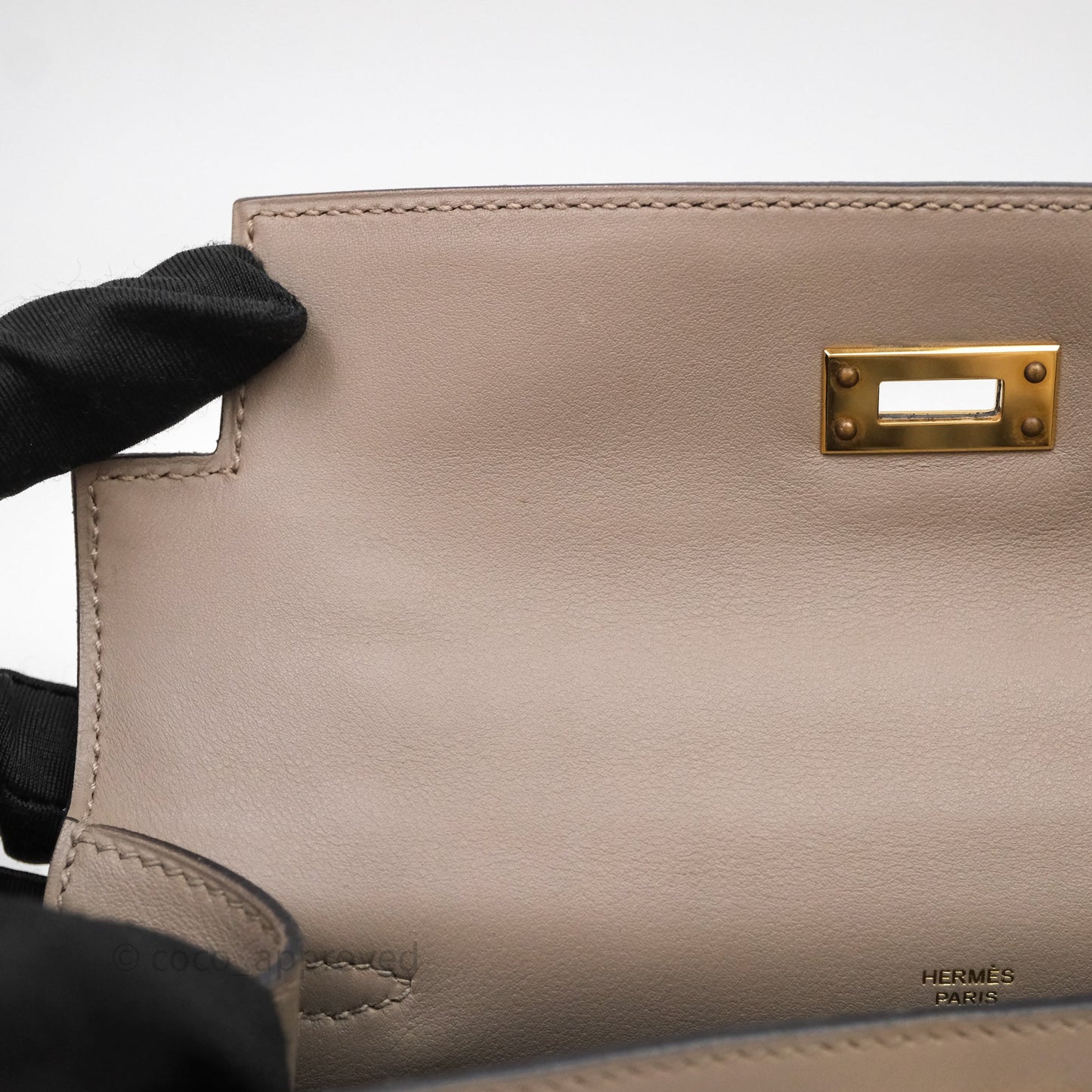 Hermès Kelly Pochette Gris Asphalte M8 Swift Gold Hardware