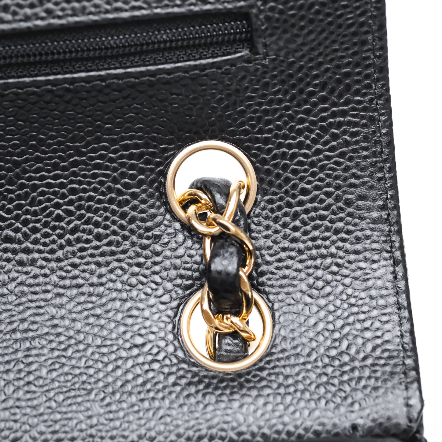 Chanel Small Classic Flap Quilted Black Caviar Gold Hardware