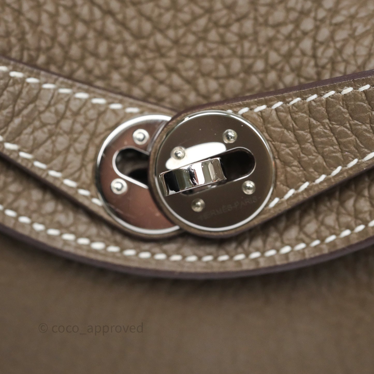 Hermès Mini Lindy 20 Etoupe 18 Clemence Palladium Hardware