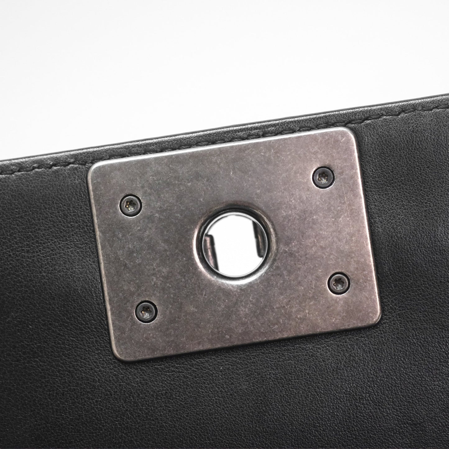 Chanel Small Boy Black Lambskin Ruthenium Hardware