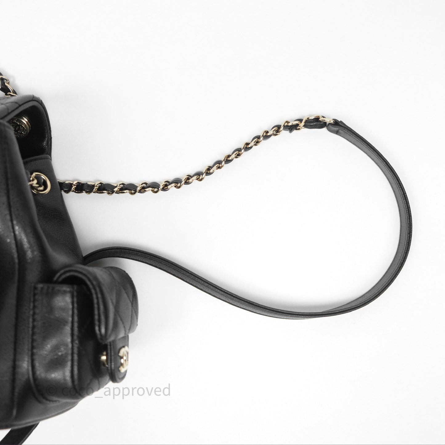 Chanel Small Duma Backpack Caviar Black Gold Hardware