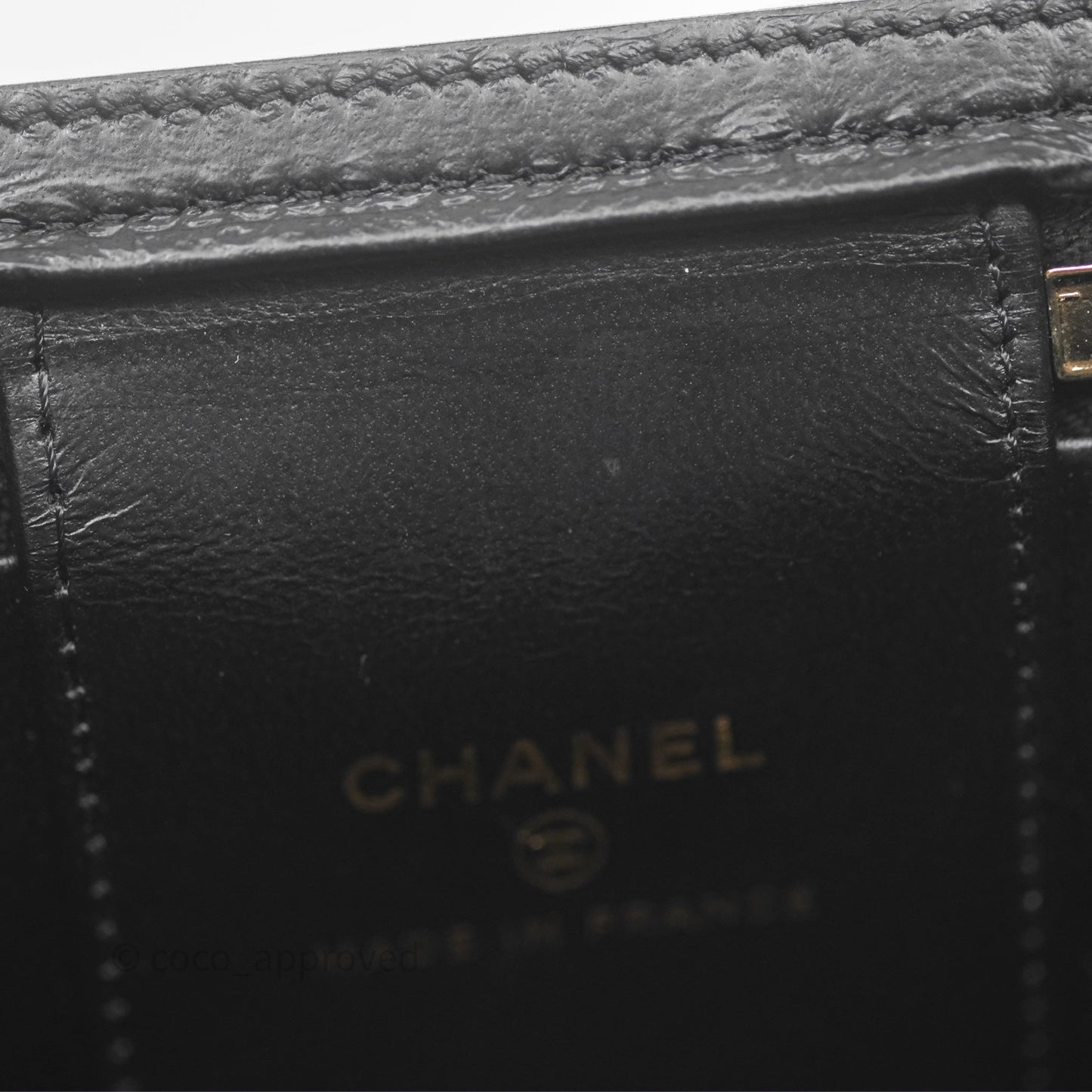 Chanel Mini Metal Top Handle Vanity With Chain Black Lambskin Aged Gold Hardware