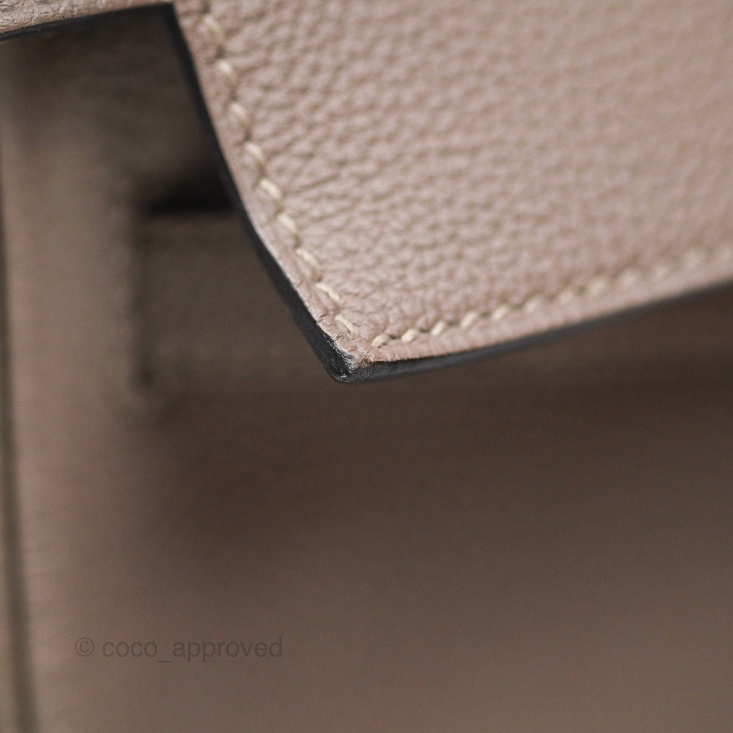 Hermès Retourne Kelly 25 Gris Asphalte M8 Togo Palladium Hardware