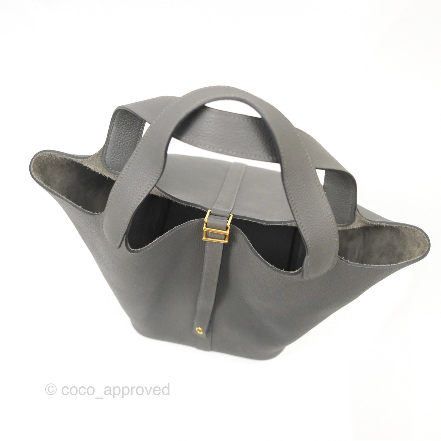 Hermès Picotin 22 Graphite Taurillon Maurice Gold Hardware