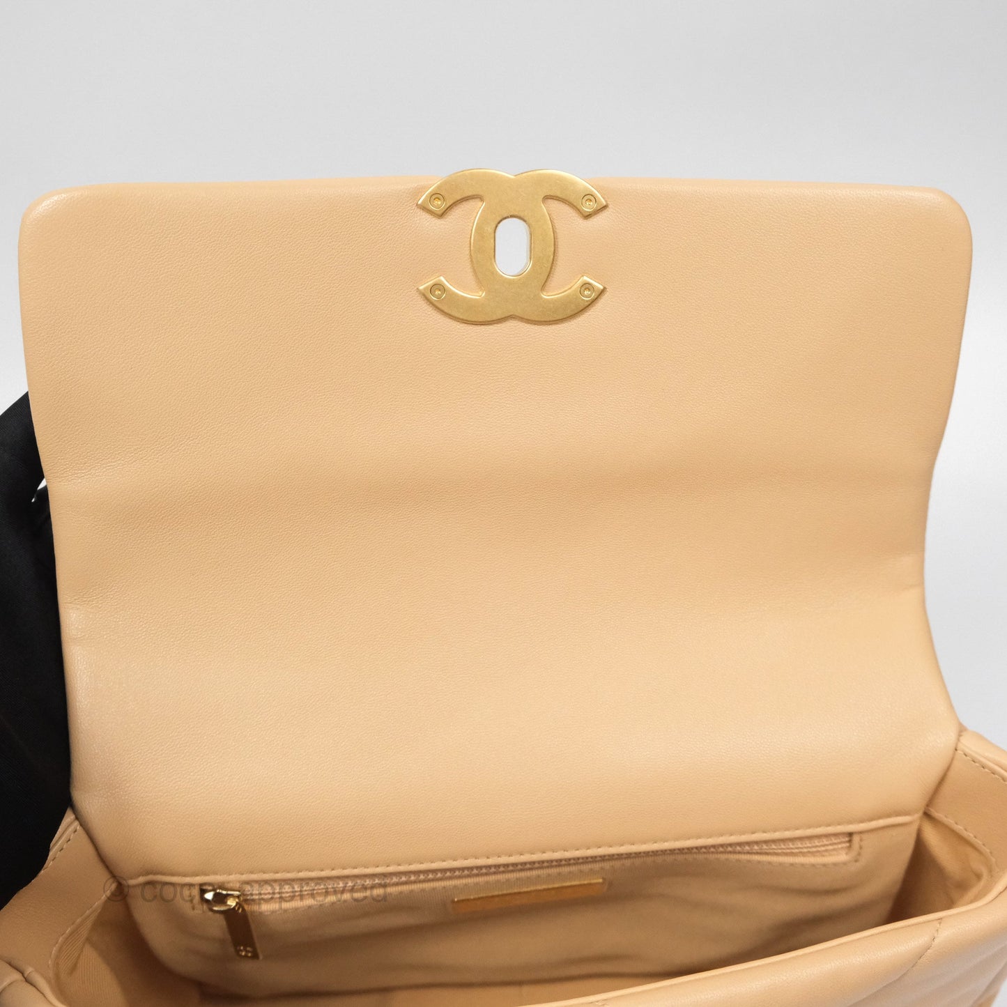 Chanel 19 Small Beige Mixed Hardware
