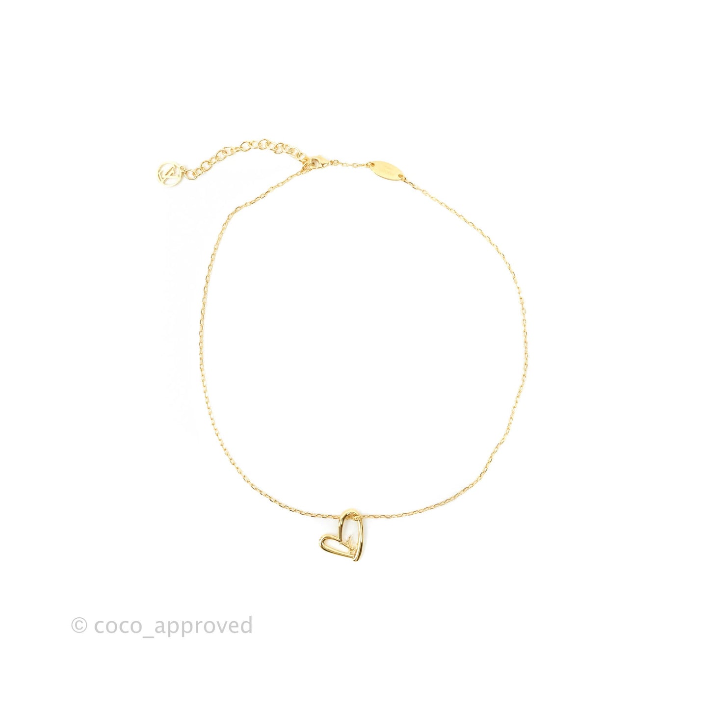 Louis Vuitton Fall In Love Heart Necklace Gold Tone