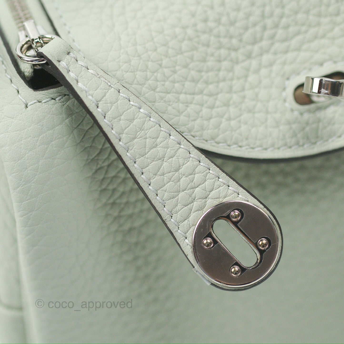 Hermès Mini Lindy 20 Gris Neve Clemence Palladium Hardware