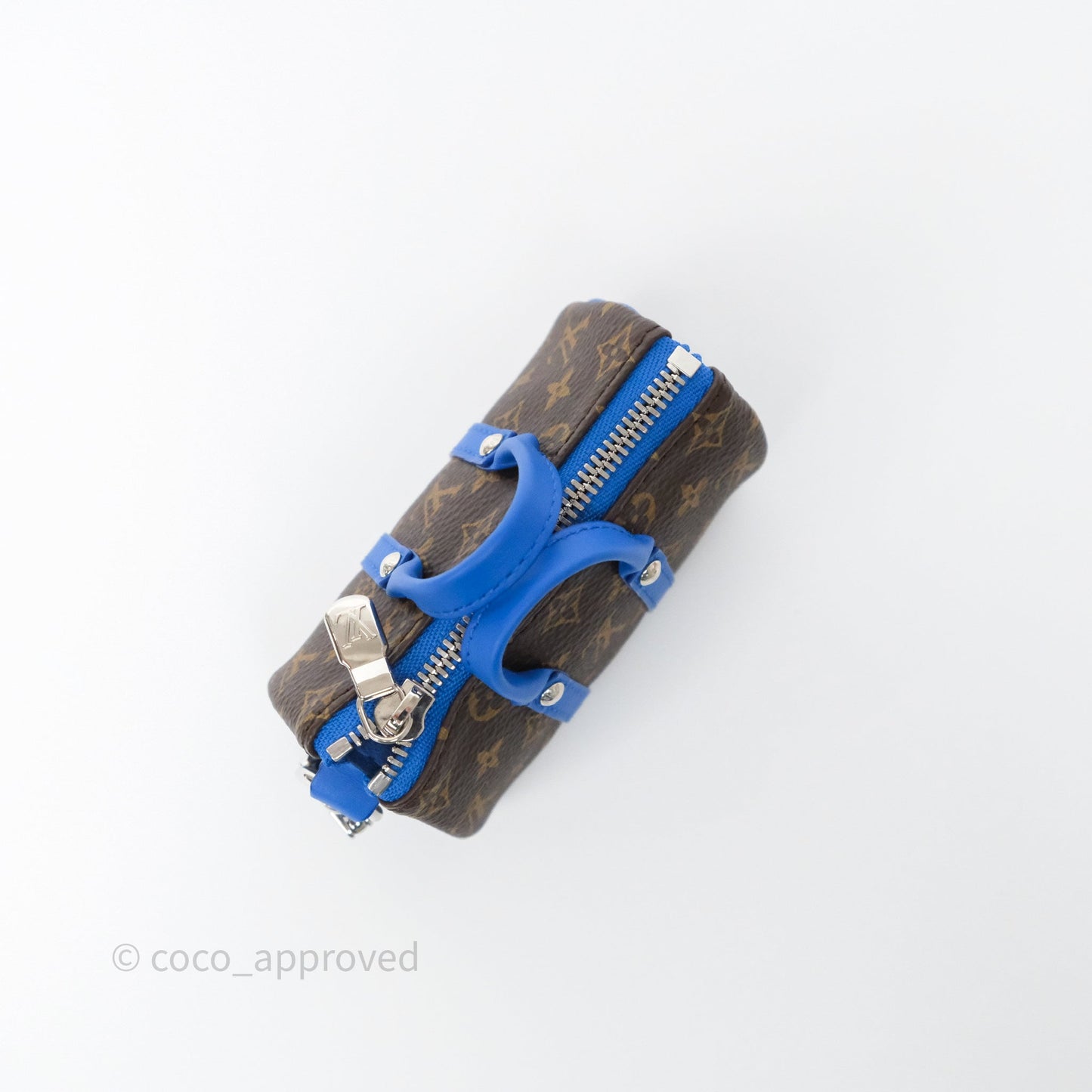 Louis Vuitton Colormania Mini Keepall Pouch Bag Charm Blue
