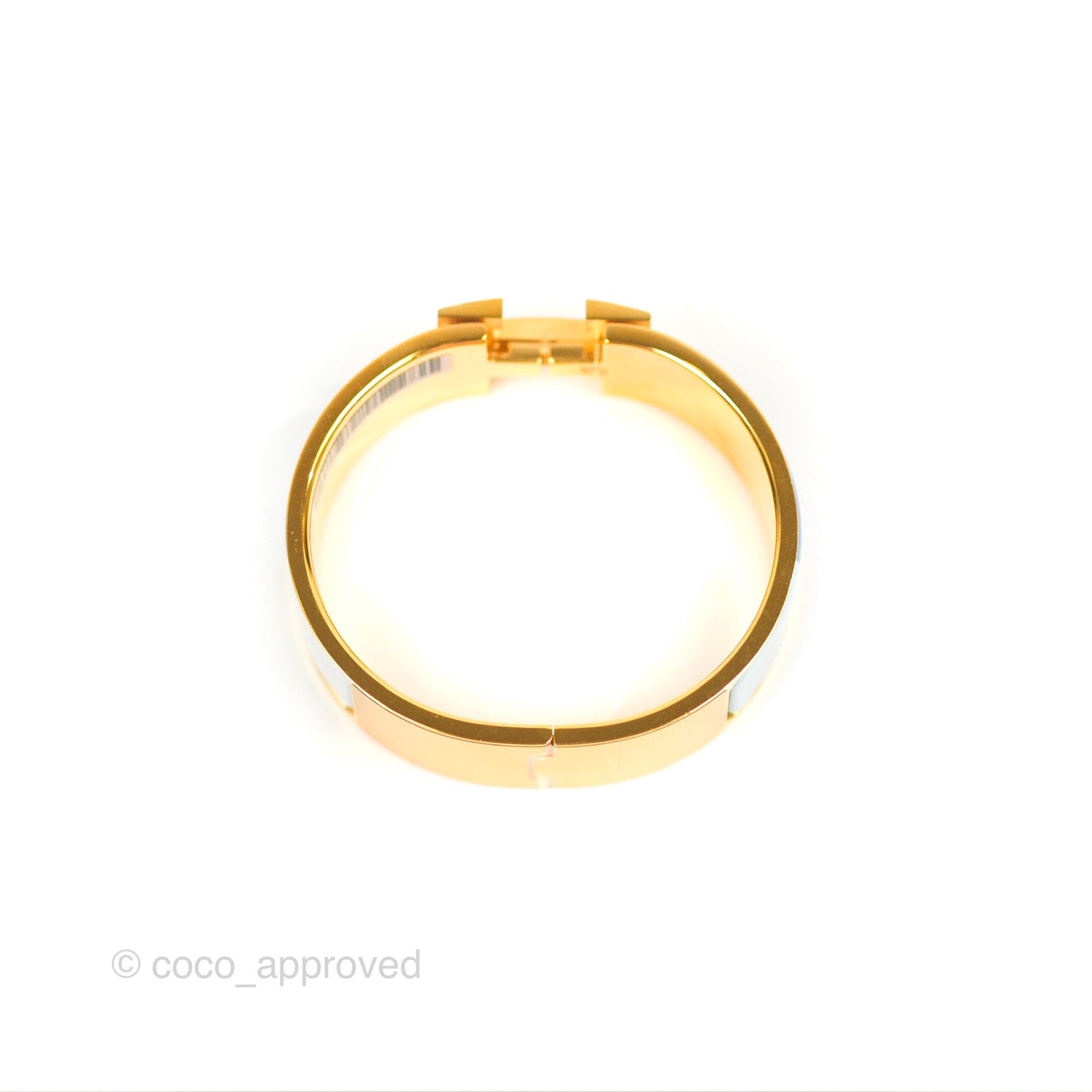 Hermès Clic Clac H Rainbow Bracelet Blue Gold Hardware PM