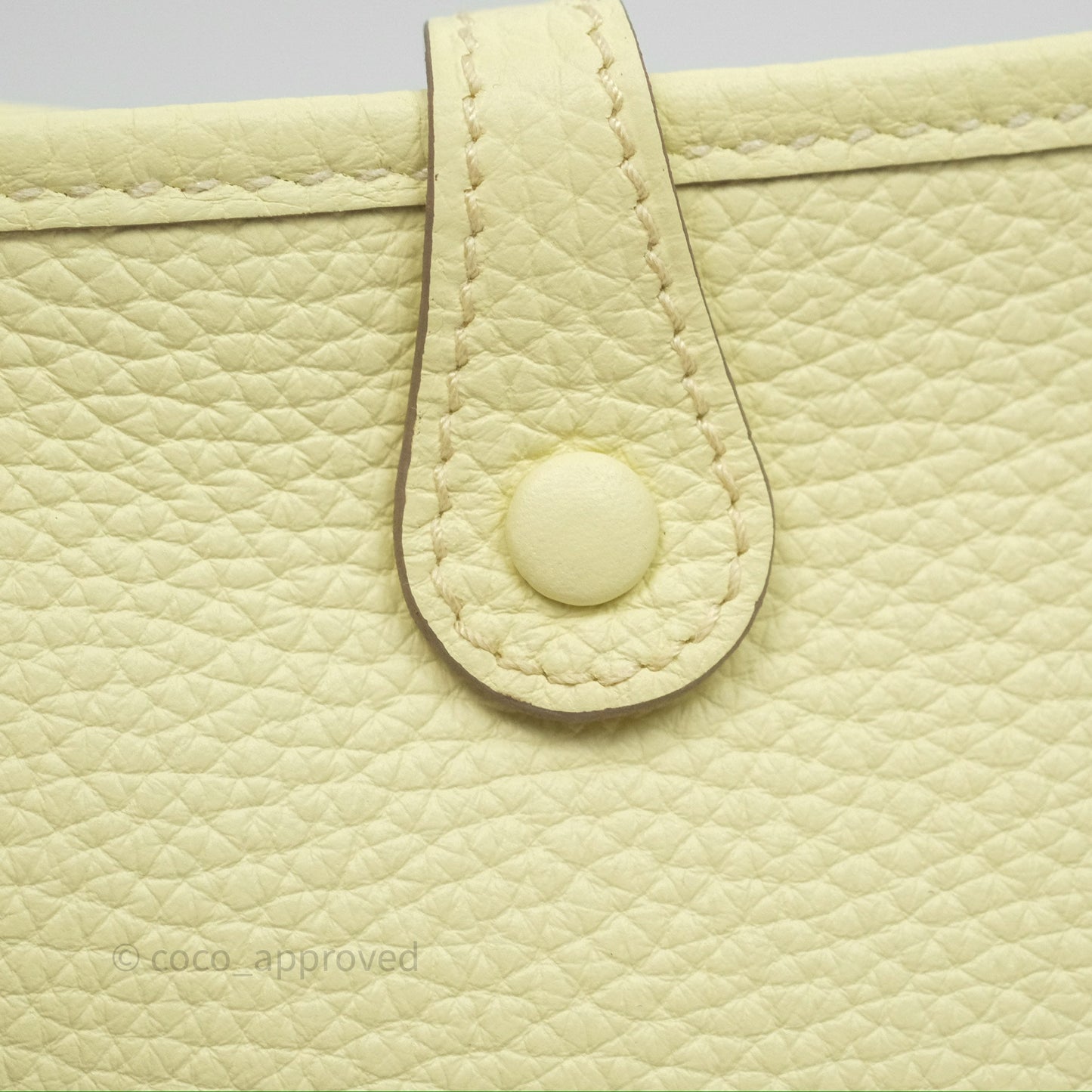 Hermès Mini Evelyne 16 Jaune Milton I8 Clemence Palladium Hardware
