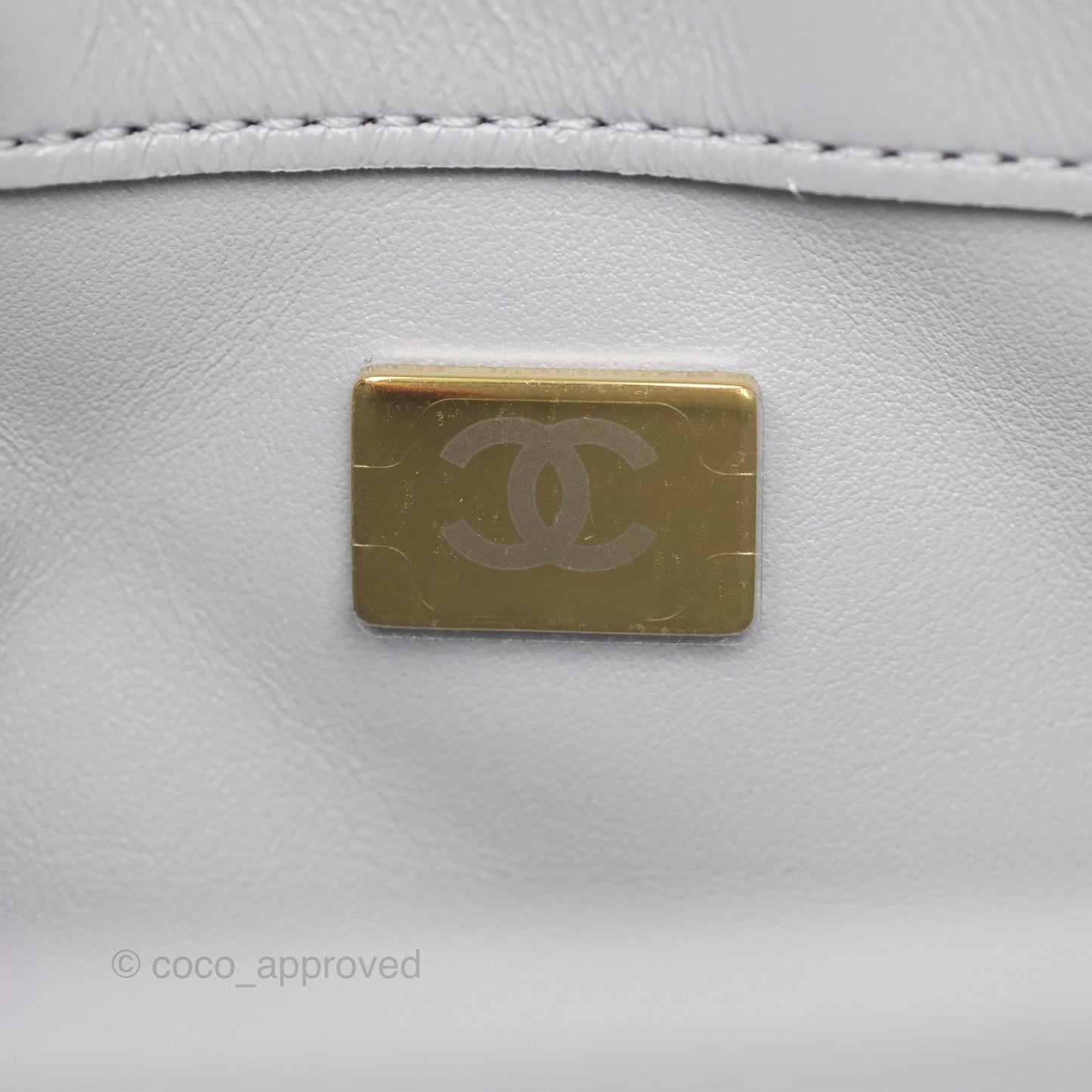 Chanel Medium Color Match Flap Grey Lambskin Aged Gold Hardware 22A