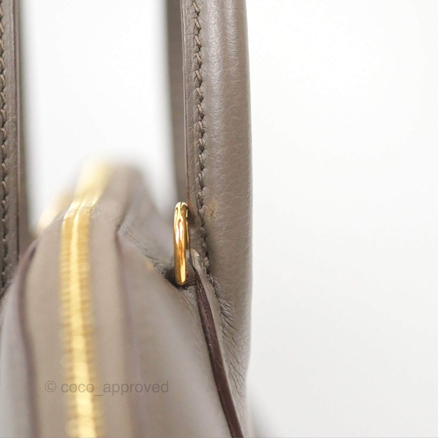 Hermès Bolide Mini 1923 Gris Etain 8F Evercolor Gold Hardware