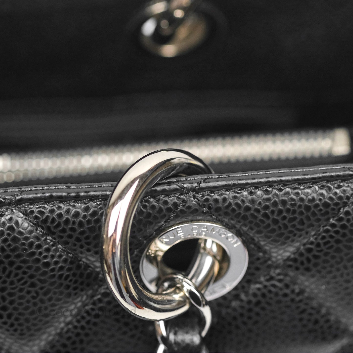Chanel GST Black Caviar Silver Hardware