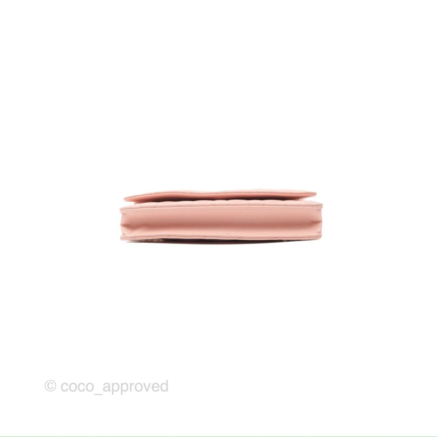 Chanel Quilted Classic Wallet on Chain WOC Light Pink Caviar Gold Hardware