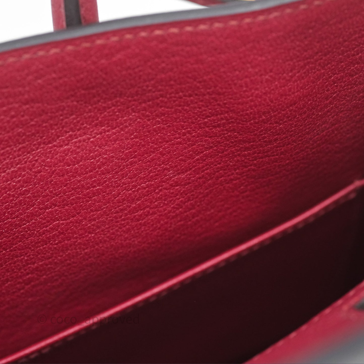 Hermès Birkin 25 Retourne Rouge Grenat Togo Gold Hardware