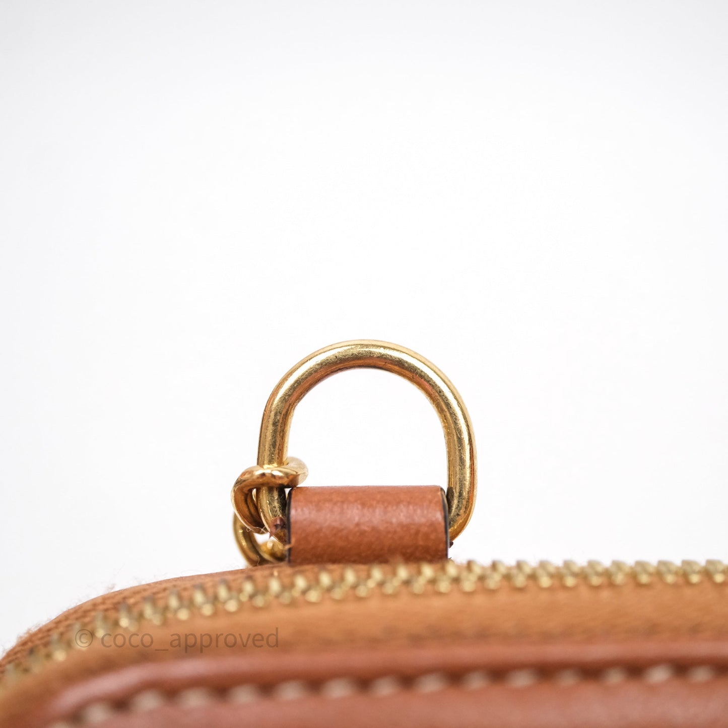 Celine Clutch With Chain Triomphe Canvas Lambskin White/Tan