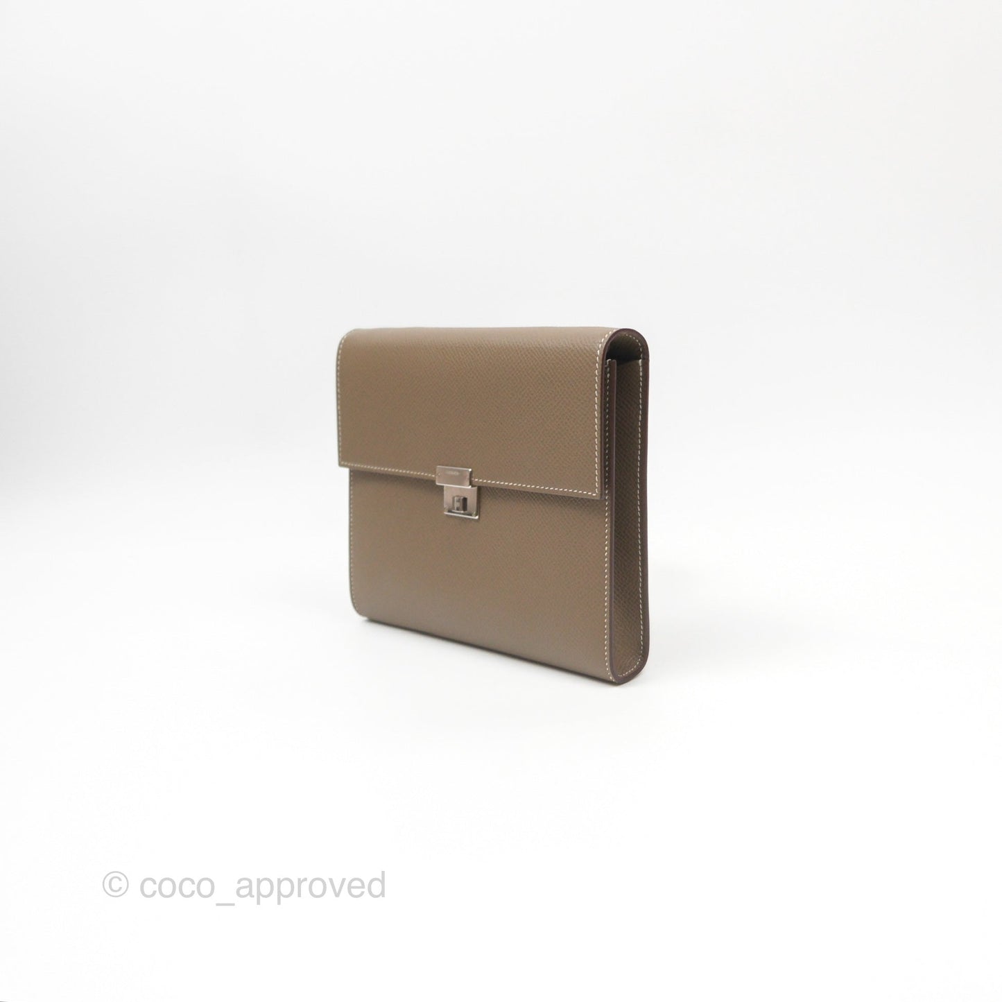 Hermès Clic 16 Wallet Etoupe 18 Epsom Palladium Hardware