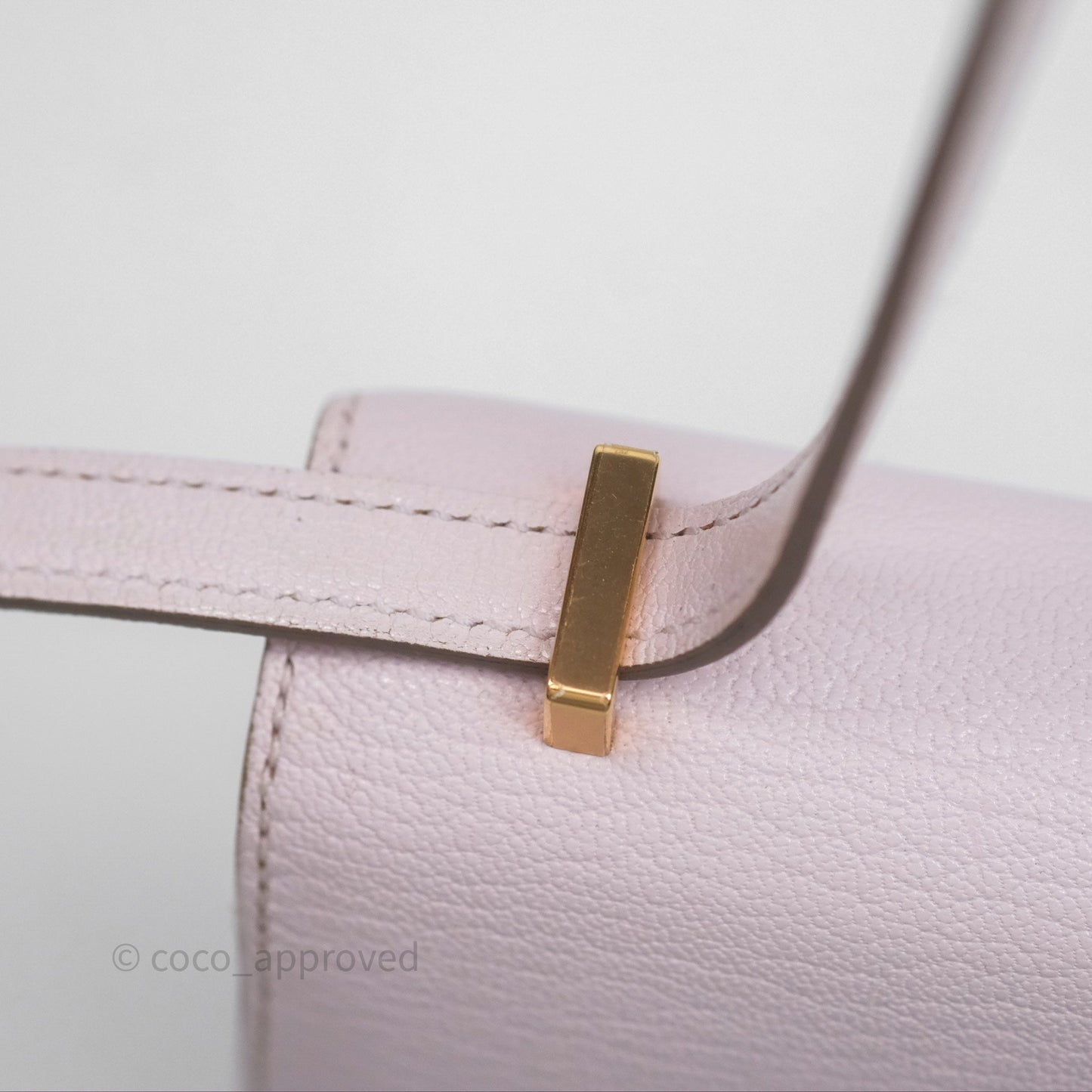 Hermès Constance Mini 18cm Mauve Pale Chevre Mysore Rose Gold Hardware