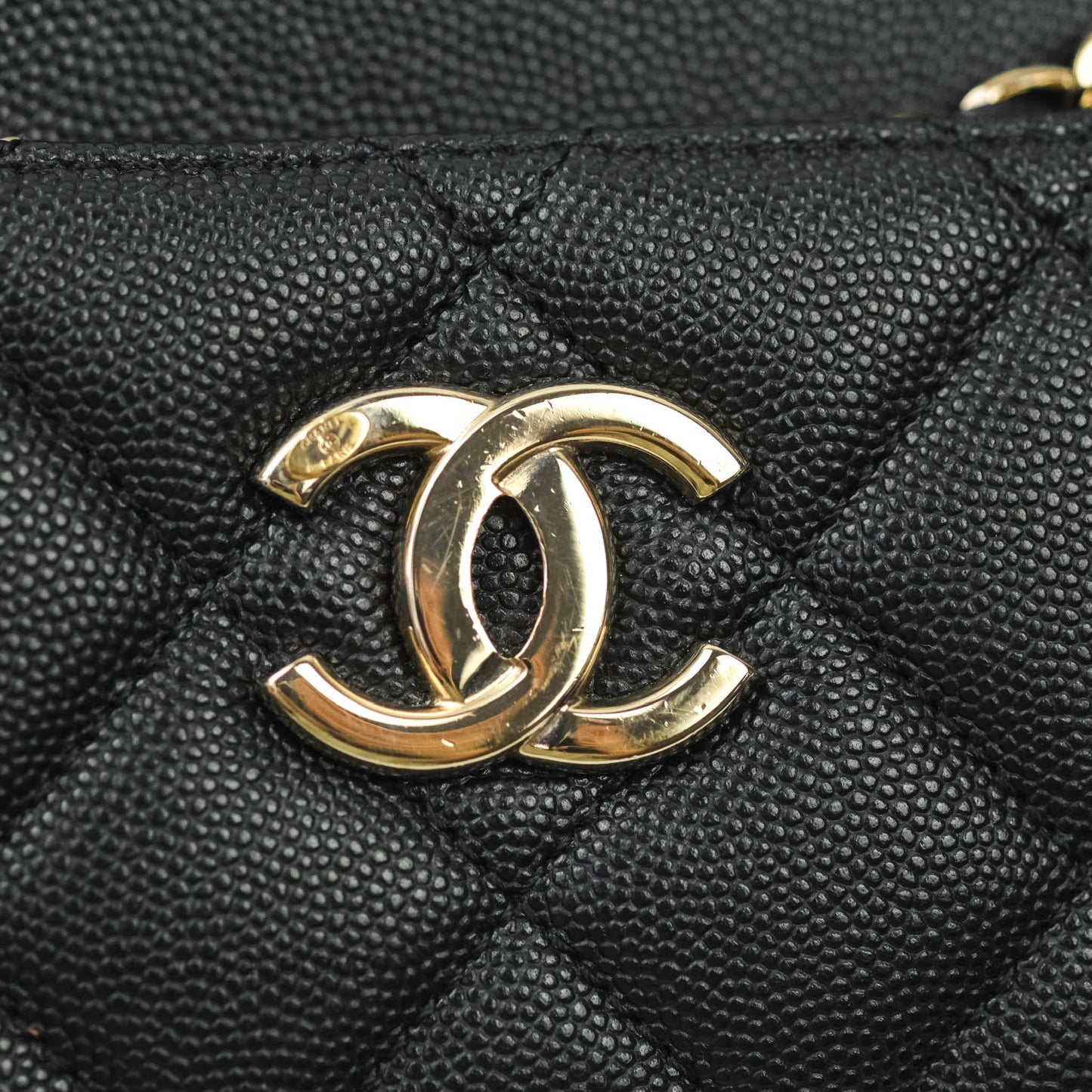 Chanel Camera Bag With Detachable Pouch Black Caviar Gold Hardware