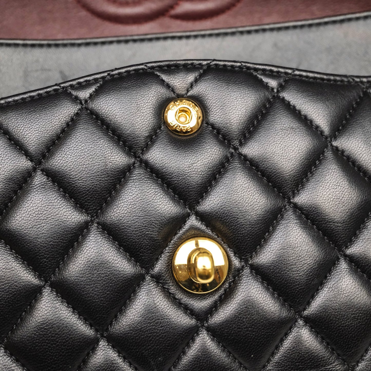 Chanel Classic M/L Medium Flap Quilted Black Lambskin Gold Hardware