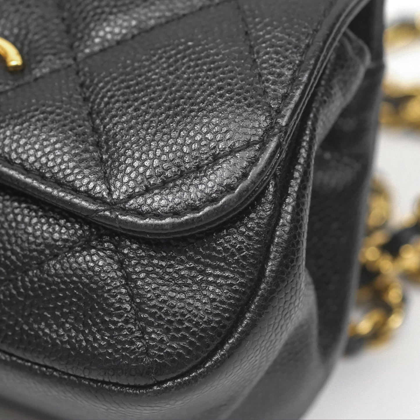 Chanel Clutch with Chain Black Caviar Gold Hardware 22K