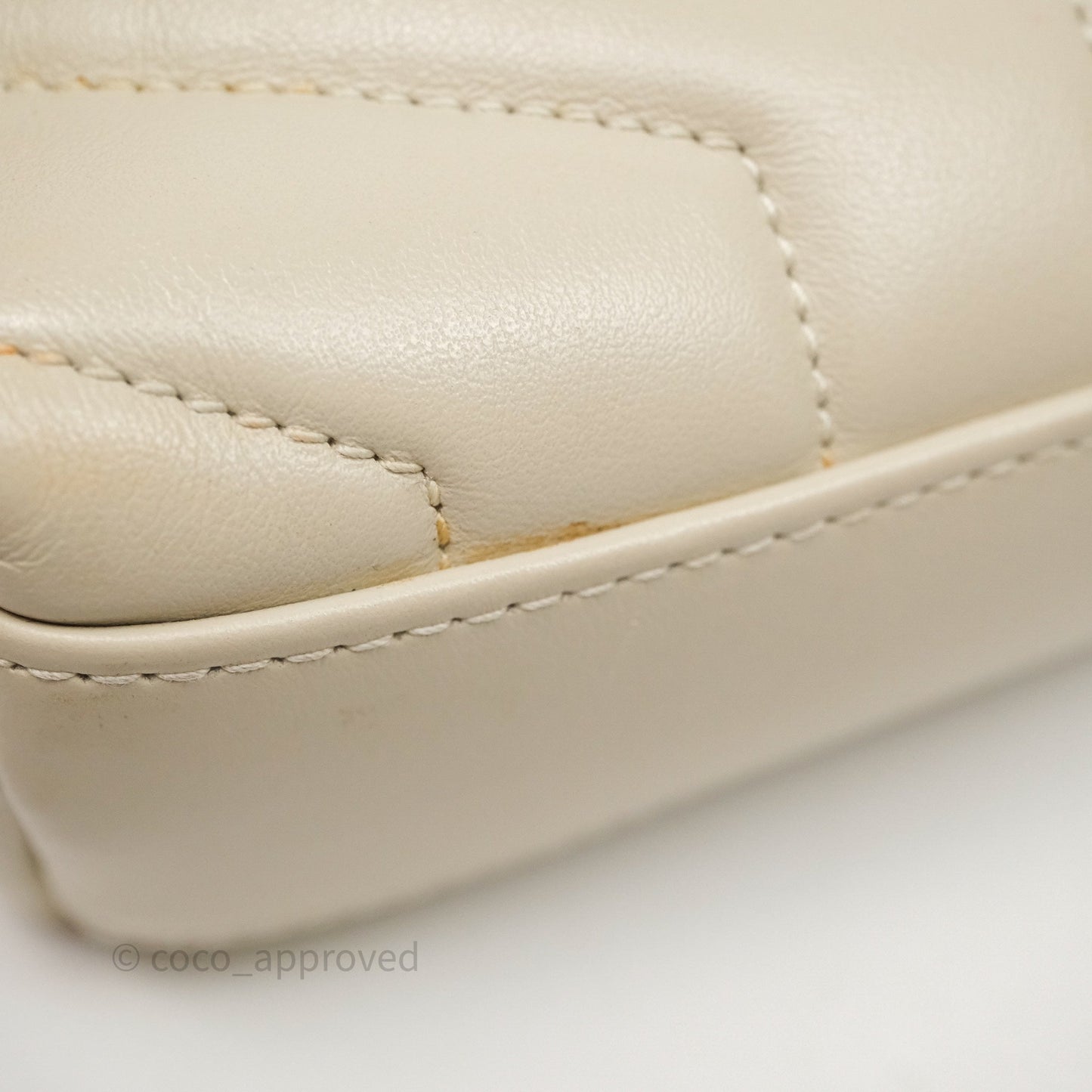 Saint Laurent Small Loulou Flap Bag Beige Calfskin Gold Hardware