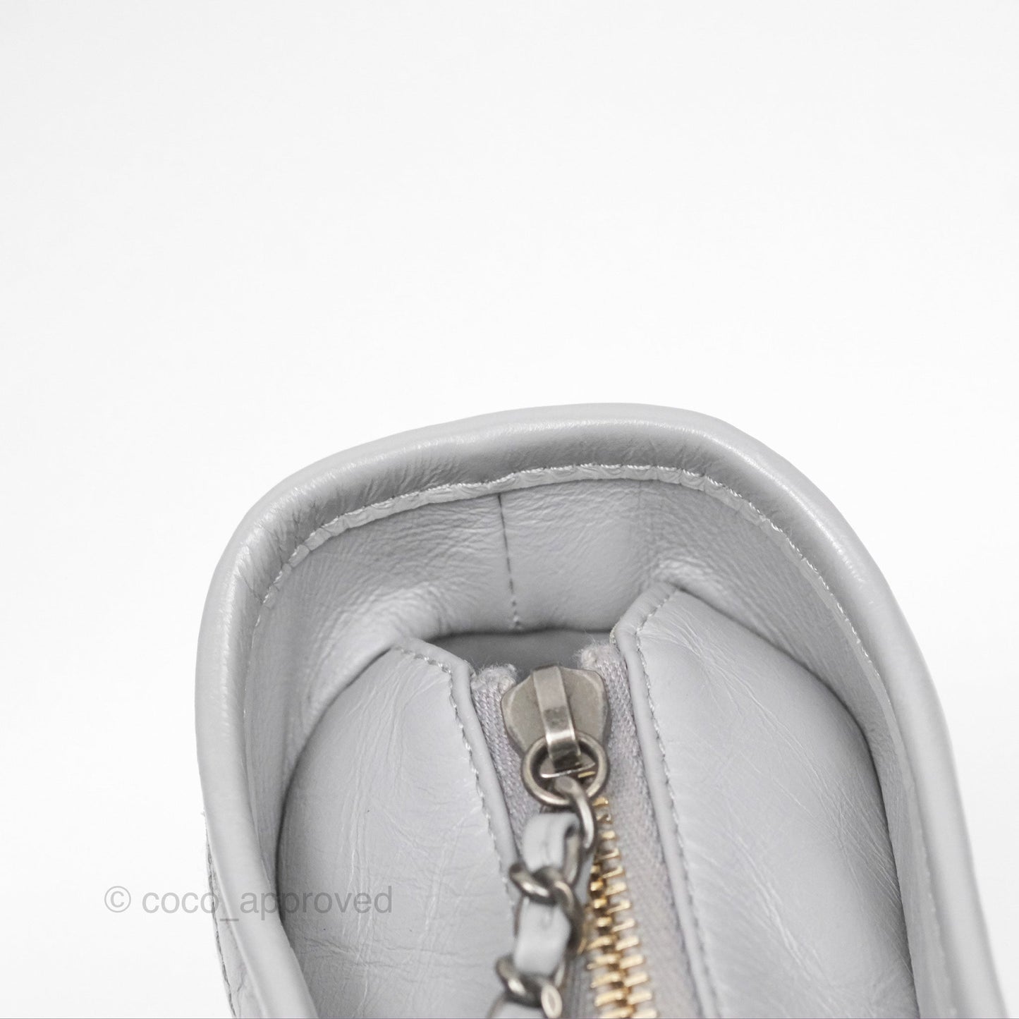 Chanel Small Gabrielle Hobo Quilted Grey Aged Calfskin