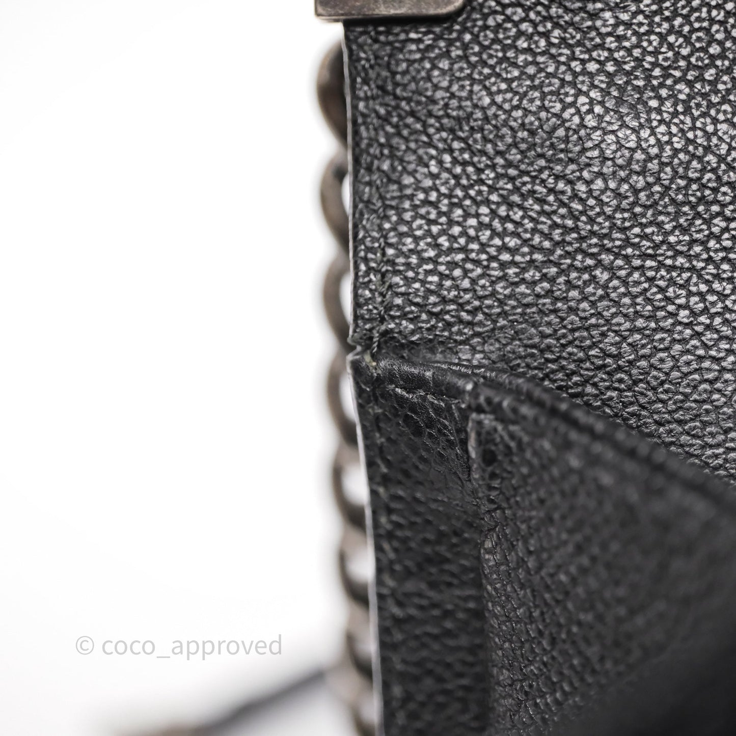 Chanel Quilted New Medium Boy Black Caviar Ruthenium Hardware