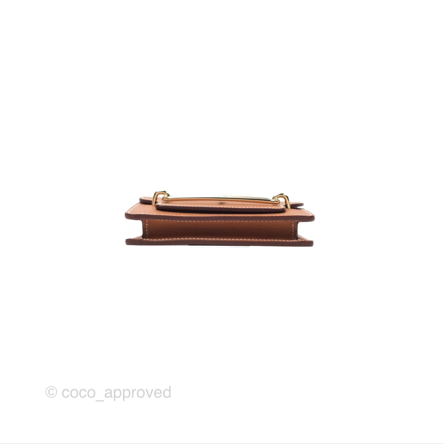 Hermès Roulis Slim Wallet Gold Evercolor Gold Hardware
