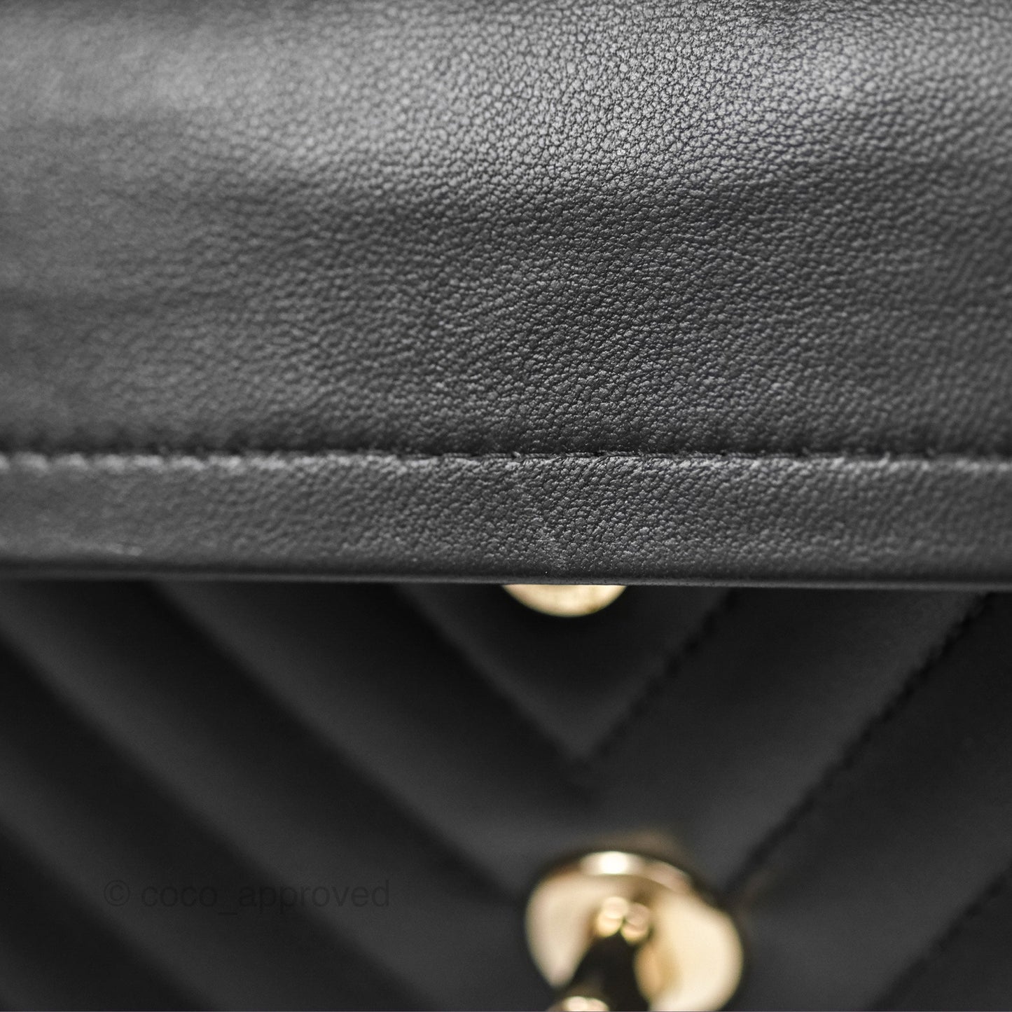 Chanel Small Classic Flap Chevron Black Lambskin Gold Hardware